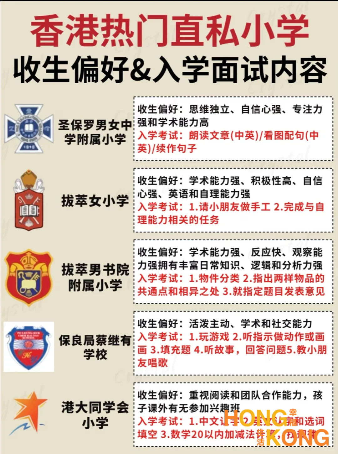 香港热门小学招生偏好与入学考试解析